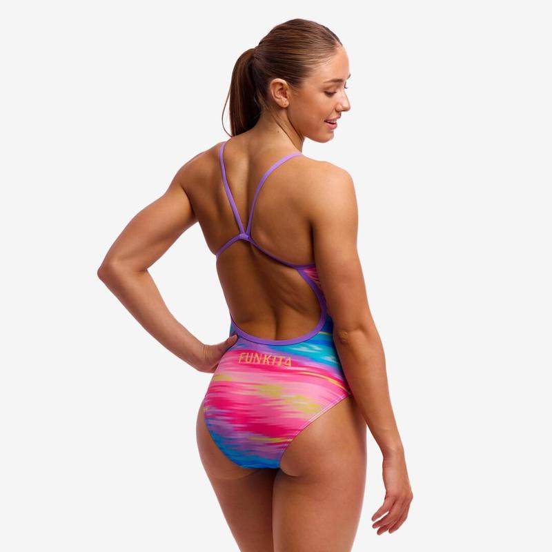 Funkita Ladies Single Strap One Piece | Tropic Wash-Swimwear-Funkita-6-Tropic Wash-Ashlee Grace Activewear & Swimwear Online