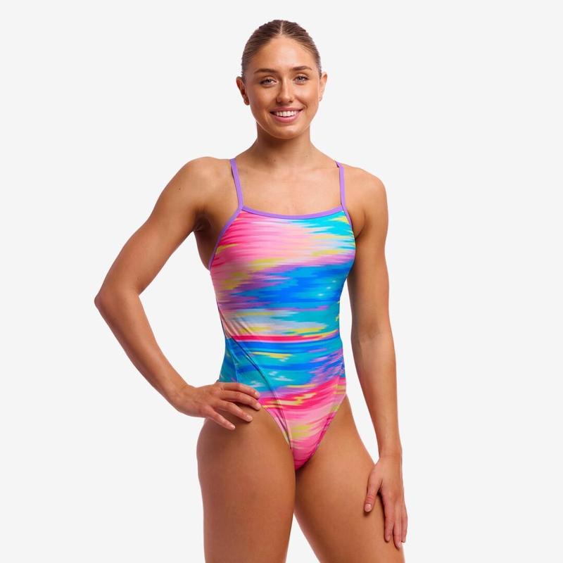 Funkita Ladies Single Strap One Piece | Tropic Wash-Swimwear-Funkita-6-Tropic Wash-Ashlee Grace Activewear & Swimwear Online