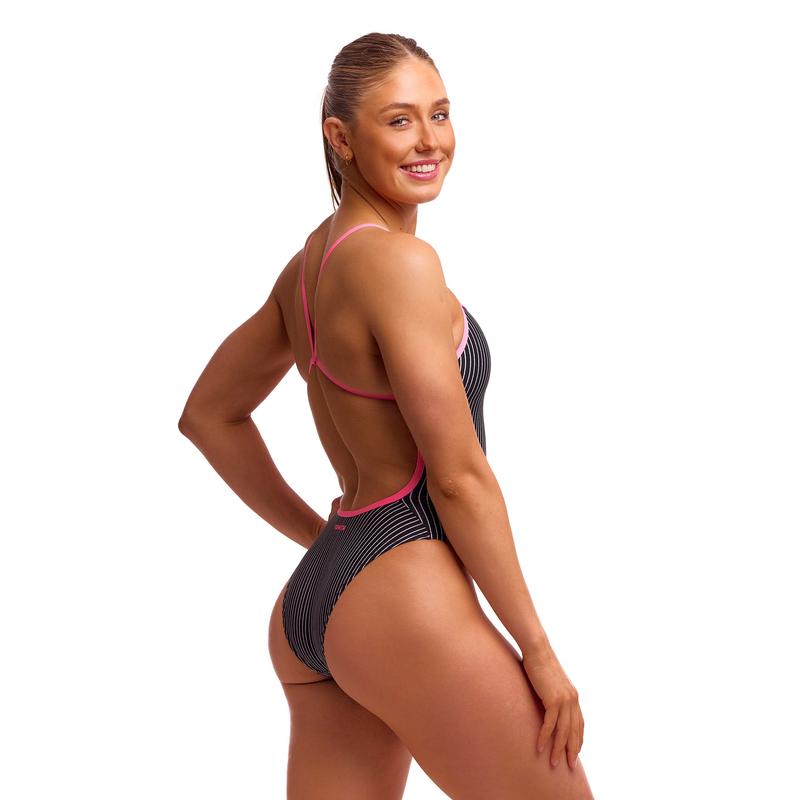 Funkita Ladies Single Strength One Piece | Pin Stripe-Swimwear-Funkita-6-Pin Stripe-Ashlee Grace Activewear & Swimwear Online