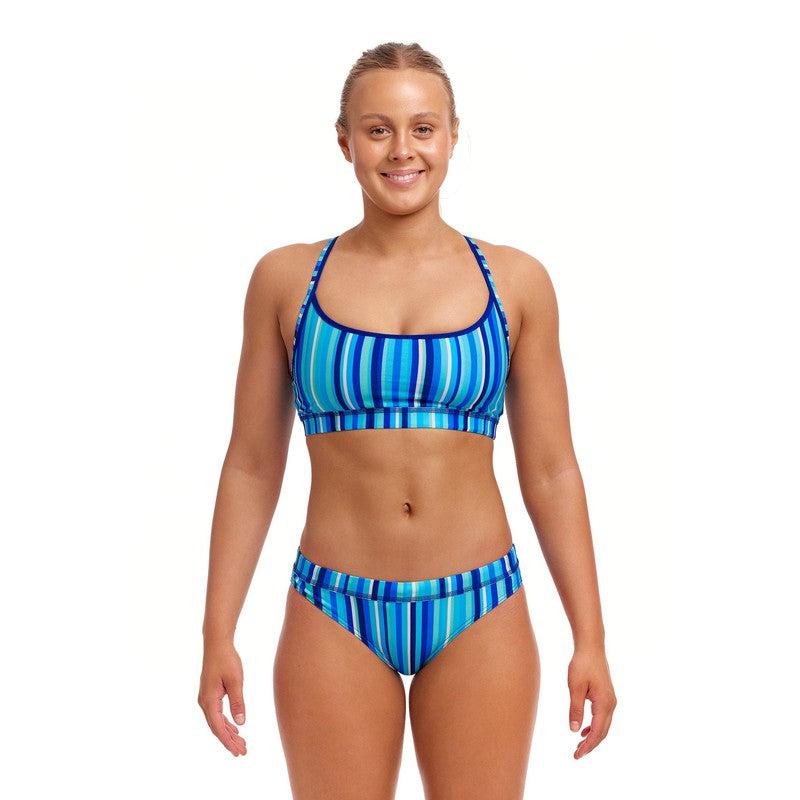 Funkita Ladies Sports Top | Lane Lines-Swimwear-Funkita-8-Lane Lines-Ashlee Grace Activewear & Swimwear Online
