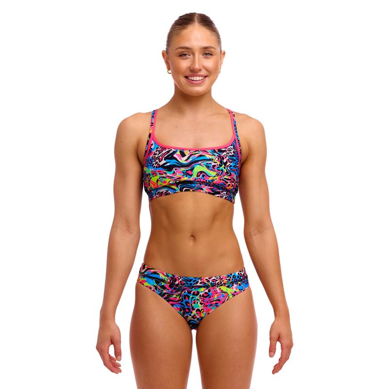 Funkita Ladies Sports Top | Lolly Leopard-Swimwear-Funkita-8-Lolly Leopard-Ashlee Grace Activewear & Swimwear Online