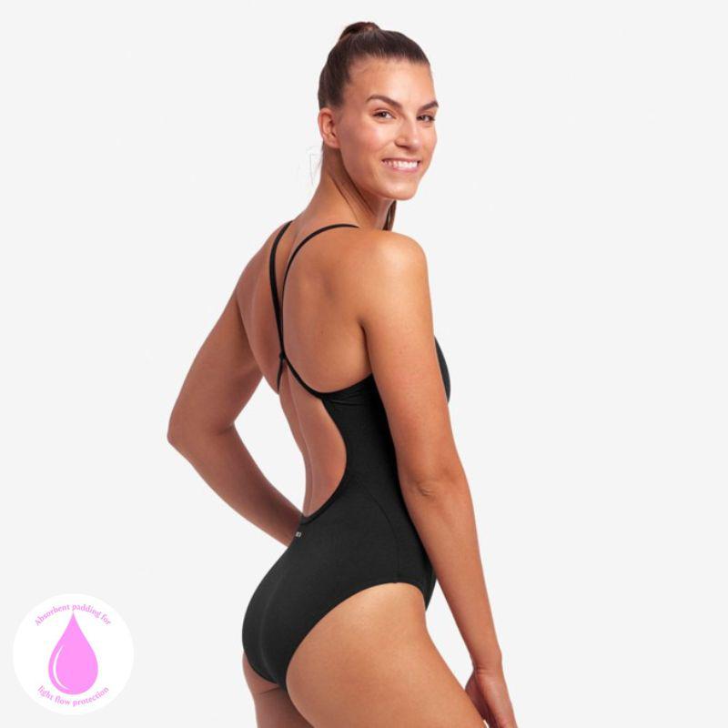 Funkita Ladies Swim Secure One Piece | Still Black-Swimwear-Funkita-6-Still Black-Ashlee Grace Activewear & Swimwear Online
