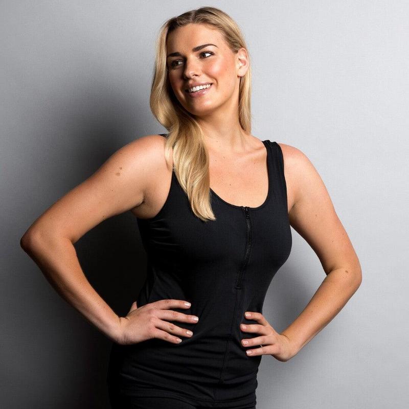 Funkita Ladies Zip Front Tankini | Still Black-Swimwear-Funkita-10-Still Black-Ashlee Grace Activewear & Swimwear Online