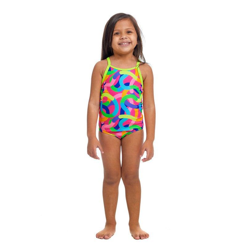 Funkita Toddler Girls Printed One Piece | Curly Wurly-Swimwear-Funkita-3-Curly Wurly-Ashlee Grace Activewear & Swimwear Online