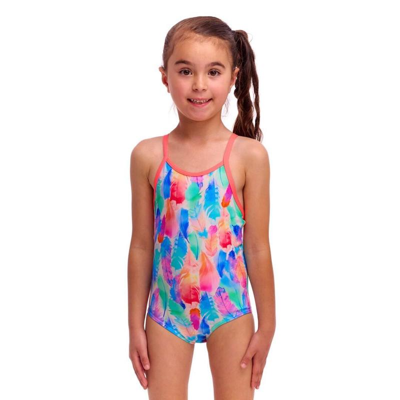 Funkita Toddler Girls Printed One Piece | Tickle Pink-Swimwear-Funkita-2-Tickle Pink-Ashlee Grace Activewear & Swimwear Online