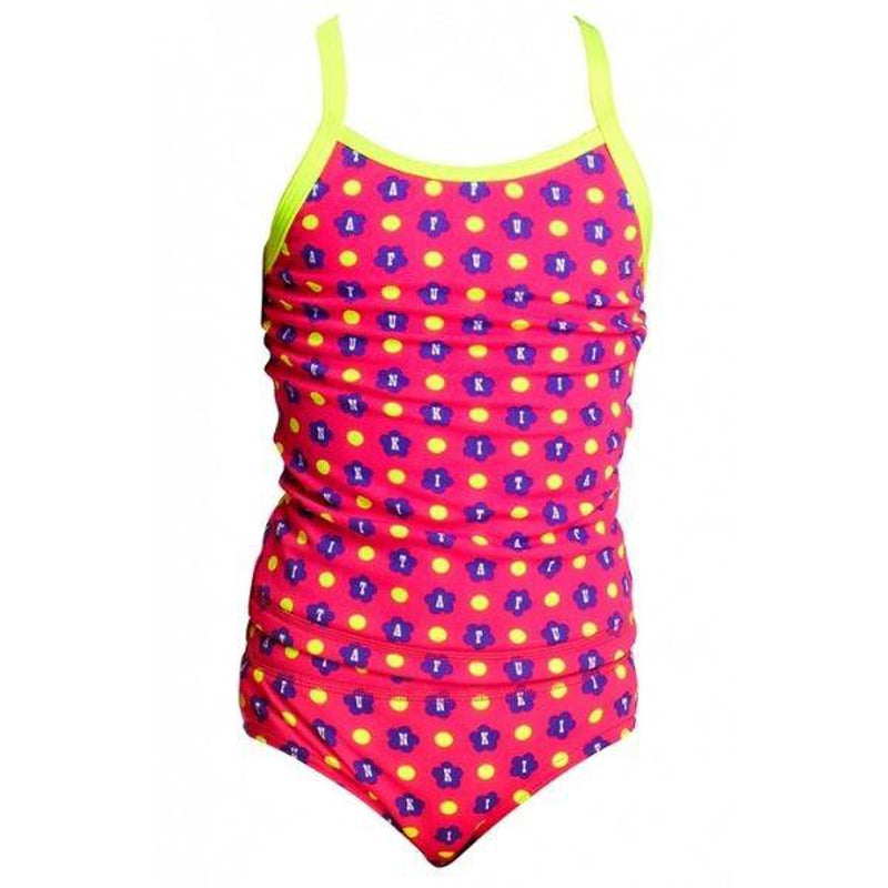 Funkita Toddler Girls Printed Tankini + Brief | Daisy Dots-Swimwear-Funkita-1-Daisy Dots-Ashlee Grace Activewear & Swimwear Online