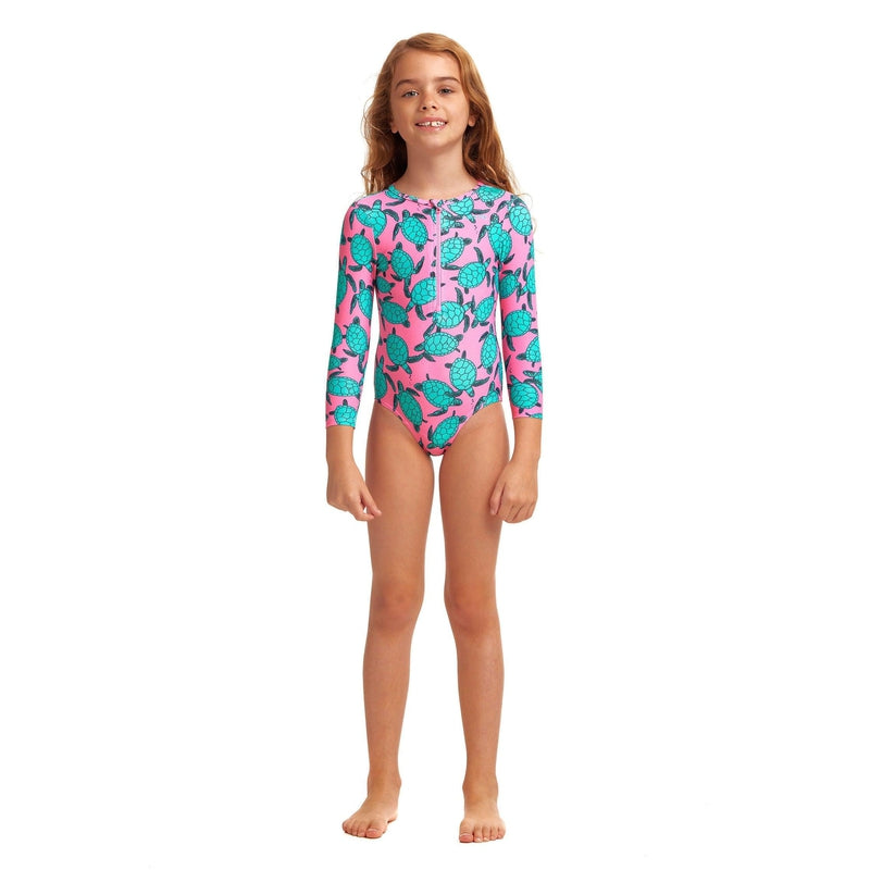 Funkita Toddler Girls Sun Cover One Piece | Paddling Pink-Swimwear-Funkita-1-Paddling Pink-Ashlee Grace Activewear & Swimwear Online