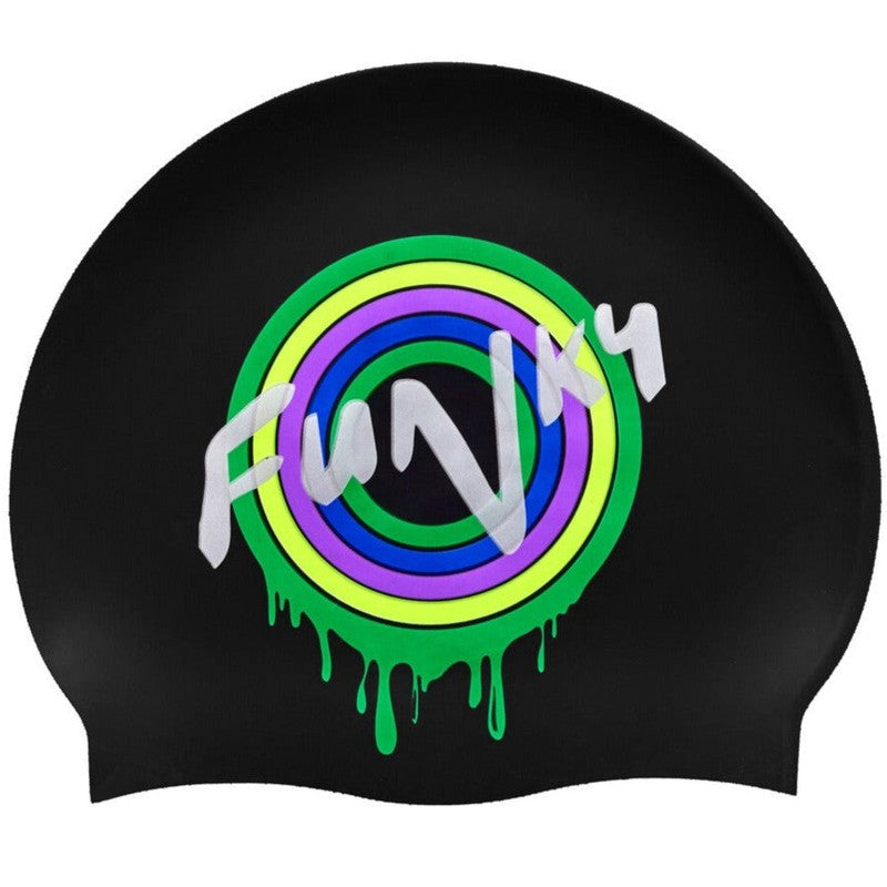 Funky Silicone Swim Cap | Poppy Long-Swim Caps-Funky-ONE SIZE-Poppy Long-Ashlee Grace Activewear & Swimwear Online