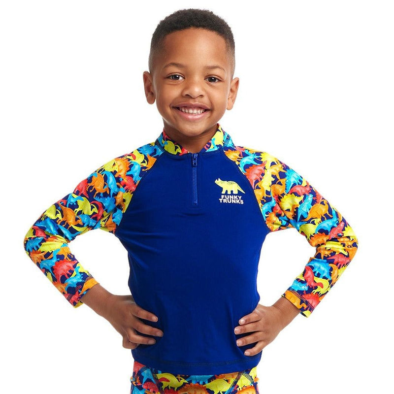 Funky Trunks Toddler Boys Zippy Rash Vest | Swimmasaurus-Rashie-Funky Trunks-2-Swimmasaurus-Ashlee Grace Activewear & Swimwear Online