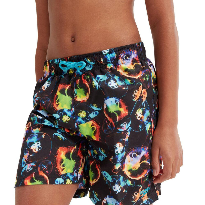 Speedo Boys Printed 15" Watershort-Swimwear-Speedo-XS-Black/Hypersonic Blue/Volcanic Orange/Lumo Green/Fluro Tiger-8-00335115647-Ashlee Grace Activewear & Swimwear Online