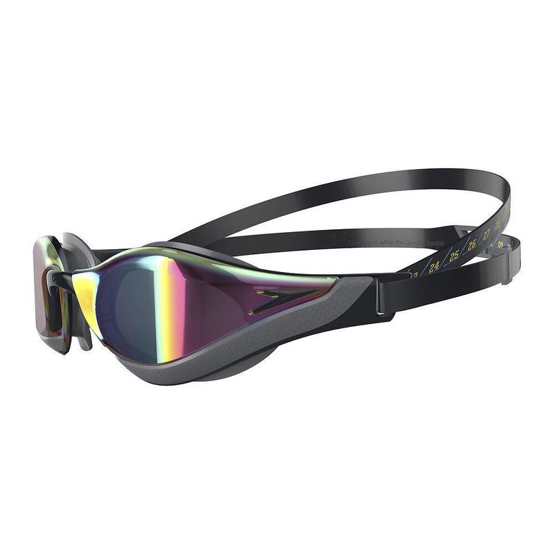 Speedo Fastskin Pure Focus Mirror Goggle-Swim Goggles & Masks-Speedo-ONE SIZE-Black/Cool Grey/Ruby-Ashlee Grace Activewear & Swimwear Online