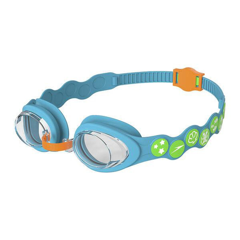 Speedo Infant Spot Goggles-Swim Goggles & Masks-Speedo-ONE SIZE-Azure Blue+Fluro Green+Fluro Orange+Clear-Ashlee Grace Activewear & Swimwear Online