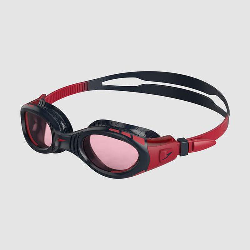 Speedo Junior Futura Biofuse Flexiseal Goggles-Swim Goggles & Masks-Speedo-ONE SIZE-True Navy+Fed Red-Ashlee Grace Activewear & Swimwear Online