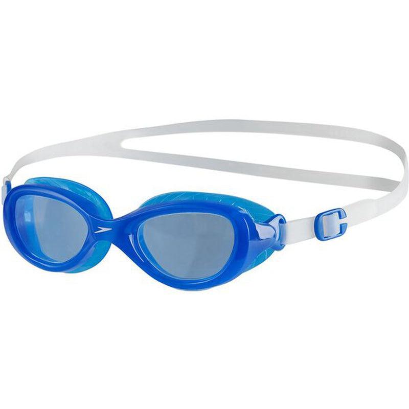 Speedo Junior Futura Classic Goggles-Swim Goggles & Masks-Speedo-ONE SIZE-Clear+Neon Blue-Ashlee Grace Activewear & Swimwear Online