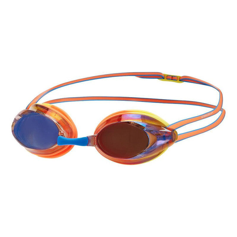 Speedo Junior Opal Mirror Goggle-Swim Goggles & Masks-Speedo-ONE SIZE-Fluo Orange/Lazer Lemon/Bondi Blue-Ashlee Grace Activewear & Swimwear Online
