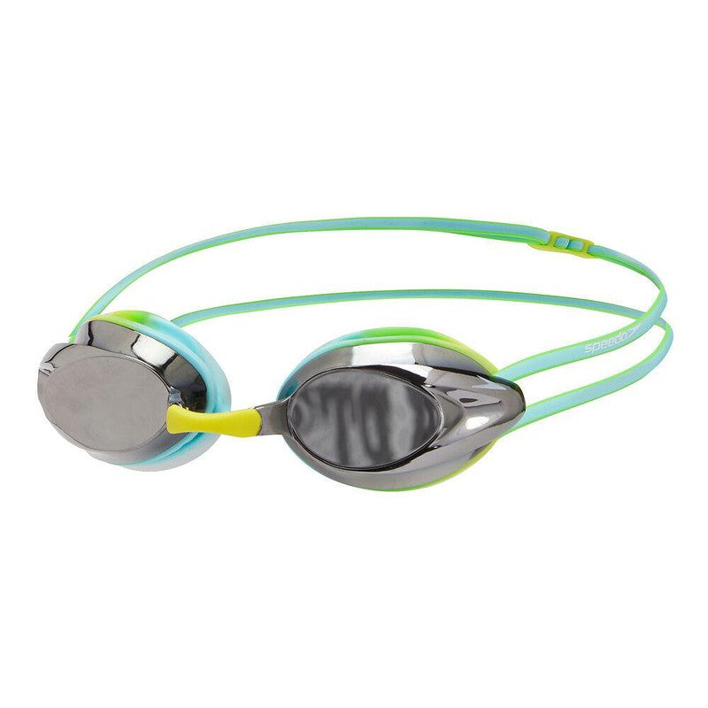 Speedo Junior Opal Mirror Goggle-Swim Goggles & Masks-Speedo-ONE SIZE-Fluo Green/Lazer Lemon/Marine Blue-Ashlee Grace Activewear & Swimwear Online