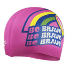 Speedo Junior Printed Silicone Cap | Be Brave-Swim Caps-Speedo-ONE SIZE-Be Brave-Ashlee Grace Activewear & Swimwear Online