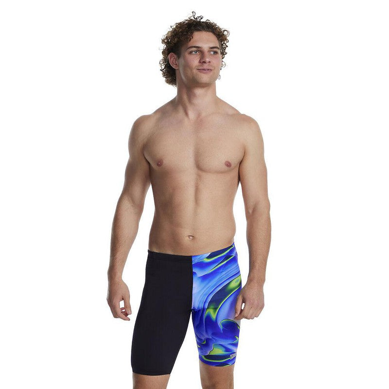Speedo Mens Allover Digital Jammer-Swimwear-Speedo-AU12 | GB32-Black/Cobalt/Bolt-Ashlee Grace Activewear & Swimwear Online