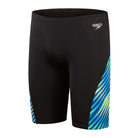 Speedo Mens Allover Digital V-Cut Jammer-Swimwear-Speedo-AU6 | GB26-Black/True Cobalt-Ashlee Grace Activewear & Swimwear Online