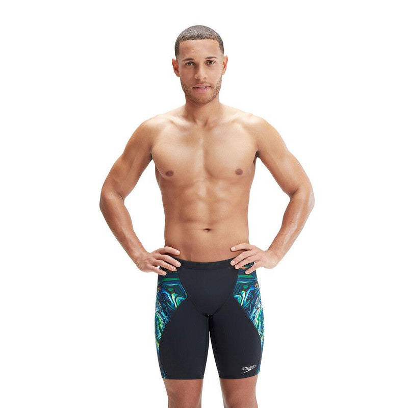 Speedo Mens Digi Placement V-Cut Jammer-Swimwear-Speedo-AU6 | GB26-Black/Cobalt Pop/Green Glow-8-1085115890-Ashlee Grace Activewear & Swimwear Online