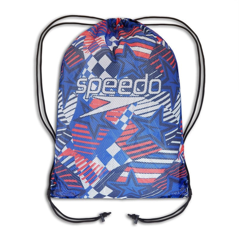 Speedo Printed Mesh Bag-Bag-Speedo-Red/White/Blue-Ashlee Grace Activewear & Swimwear Online