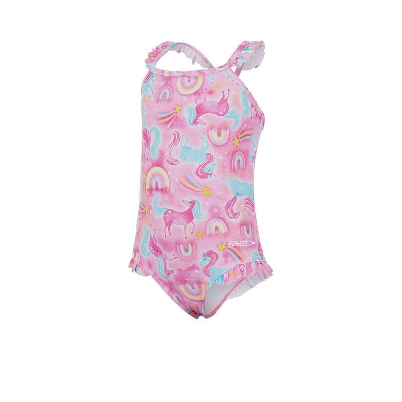 Speedo Toddler Girls Digital Placement Thin Strap | Unicorn & Rainbow-Swimwear-Speedo-1-Pink-Ashlee Grace Activewear & Swimwear Online