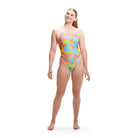 Speedo Womens Allover Digital V-Back-Swimwear-Speedo-AU4 | GB28.-Disco Peach/Curious Coral/Bitter Lime/Arctic Glass selected-8/1284316623-Ashlee Grace Activewear & Swimwear Online