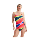 Speedo Womens Allover Fixed Crossback-Swimwear-Speedo-AU4 | GB28-True Cobalt/Watermelon/Mandarin Peel/Harlequin Green/Sweet Purple-8-1284716785-Ashlee Grace Activewear & Swimwear Online