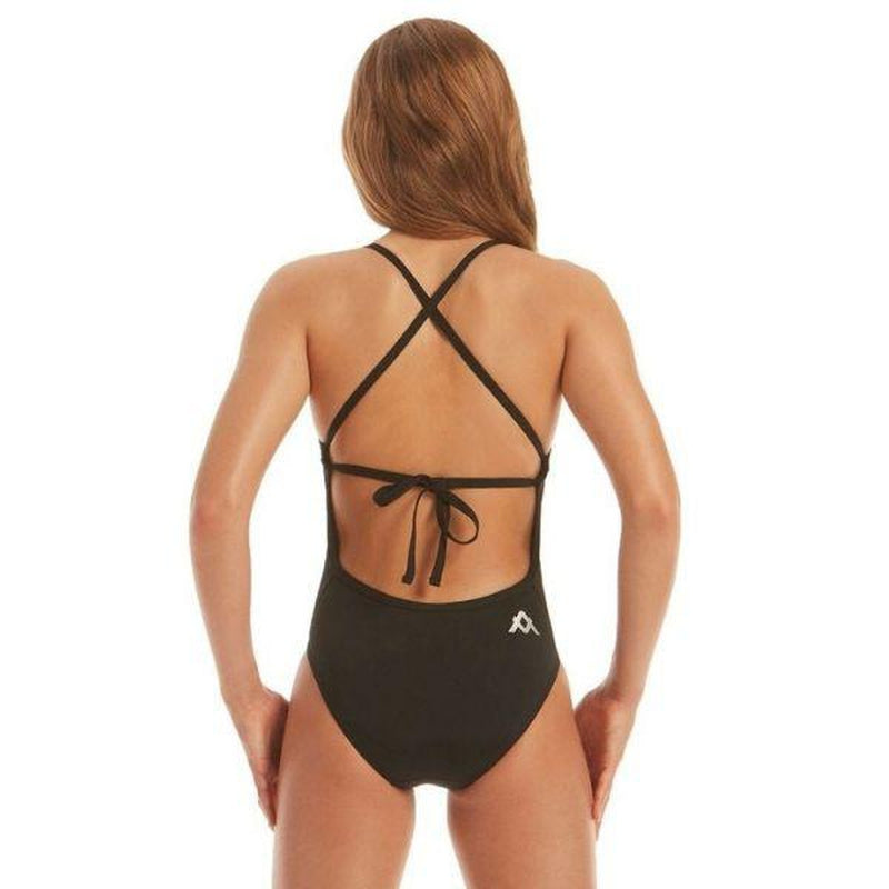 Amanzi Girls Tie Back One Piece-Swimwear-Amanzi-8-Jet-Ashlee Grace Activewear & Swimwear Online