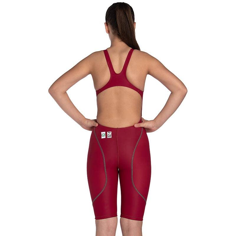 Arena Junior Girls Powerskin St Next Open Back | Deep Red-Swimwear-Arena-6-7-Deep Red-Ashlee Grace Activewear & Swimwear Online