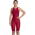 Arena Junior Girls Powerskin St Next Open Back | Deep Red-Swimwear-Arena-6-7-Deep Red-Ashlee Grace Activewear & Swimwear Online