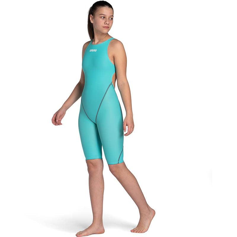 Arena Junior Girl's St Next Open Back | Aquamarine-Swimwear-Arena-6-7-Aquamarine-Ashlee Grace Activewear & Swimwear Online