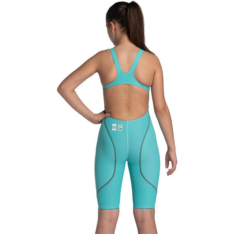 Arena Junior Girl's St Next Open Back | Aquamarine-Swimwear-Arena-6-7-Aquamarine-Ashlee Grace Activewear & Swimwear Online