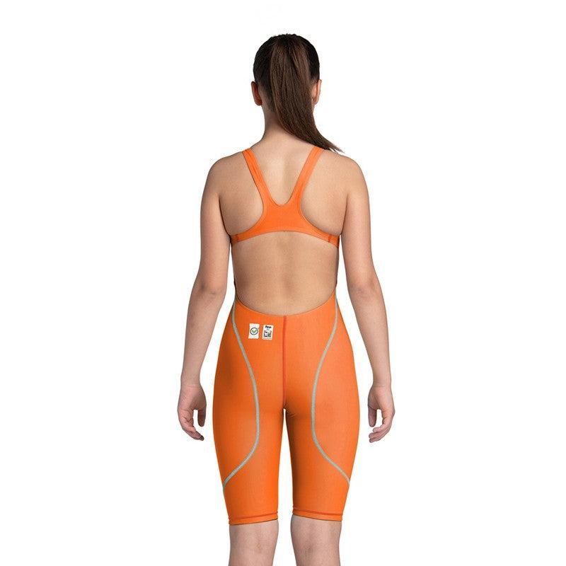 Arena Junior Girl's St Next Open Back | Orange/Teal-Swimwear-Arena-6-7-Orange/Teal-Ashlee Grace Activewear & Swimwear Online