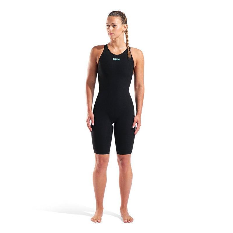 Arena Womens Powerskin Veloce Closed Back | Black & Teal-Swimwear-Arena-30 (INT/F)-Black/Teal-Ashlee Grace Activewear & Swimwear Online