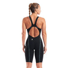 Arena Womens Powerskin Veloce Open Back | Black & Teal-Swimwear-Arena-30 (INT/F)-Black/Teal-Ashlee Grace Activewear & Swimwear Online