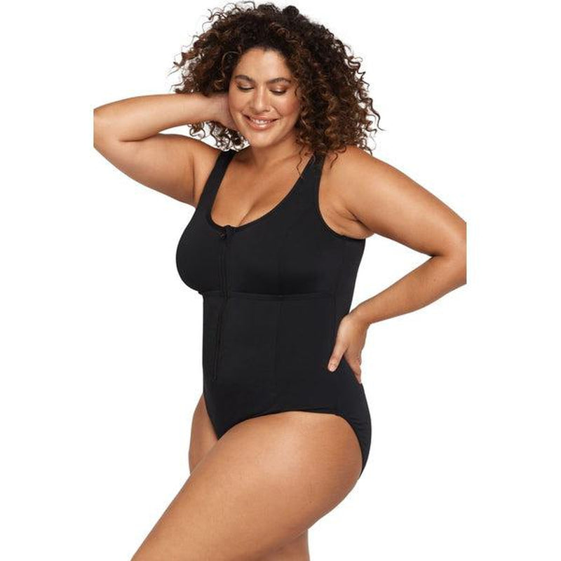 Artesands Natare Fuseli Zip One Piece | Black-Swimwear-Artesands-M/AU12+/US8+-Ashlee Grace Activewear & Swimwear Online