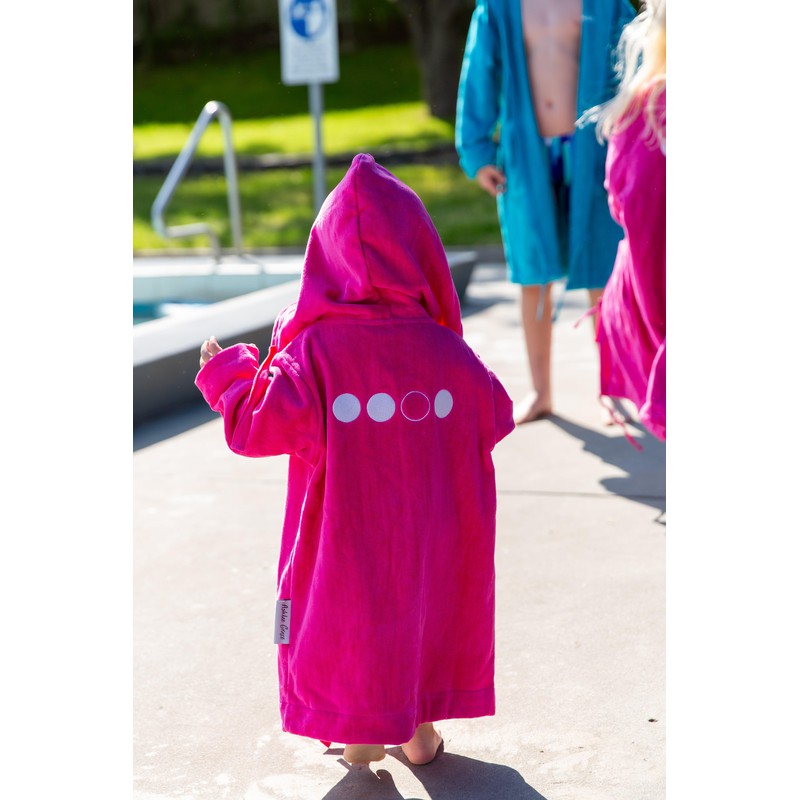 Ashlee Grace Luxurious Hooded Towelling Swim Robe-Towel-Ashlee Grace-1-Aqua-Ashlee Grace Activewear & Swimwear Online