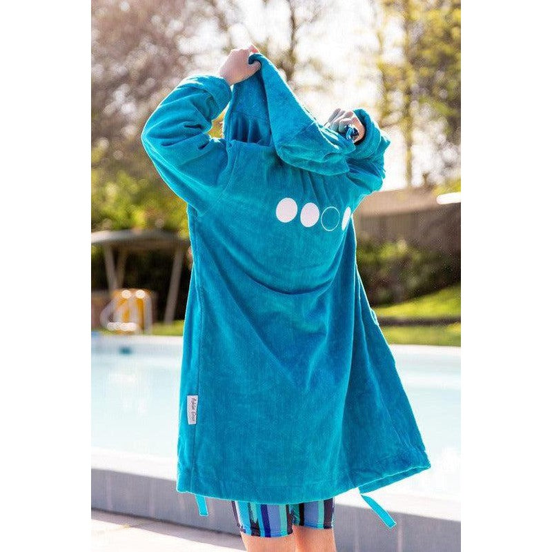 Ashlee Grace Luxurious Hooded Towelling Swim Robe-Towel-Ashlee Grace-1-Aqua-Ashlee Grace Activewear & Swimwear Online