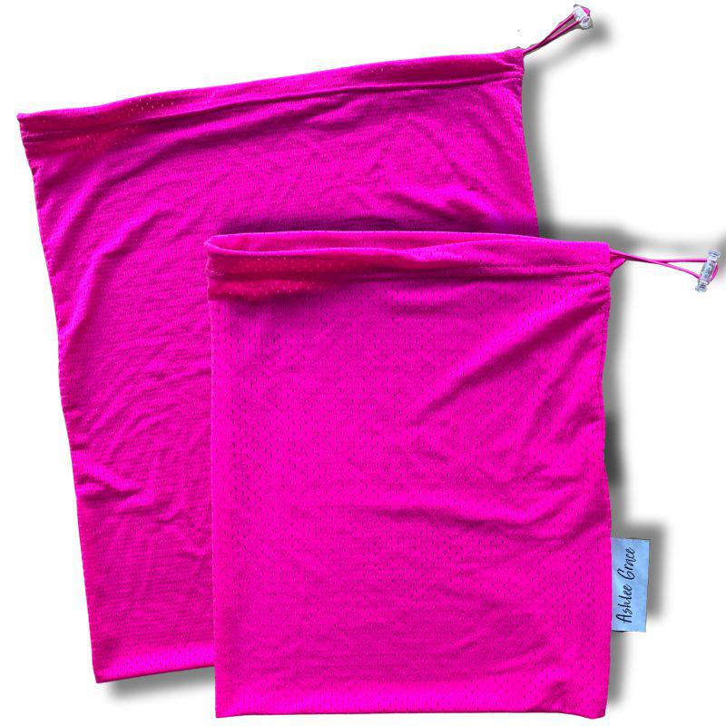 Ashlee Grace Mesh Gear Bag-Bag-Ashlee Grace-Small-Pink-Ashlee Grace Activewear & Swimwear Online