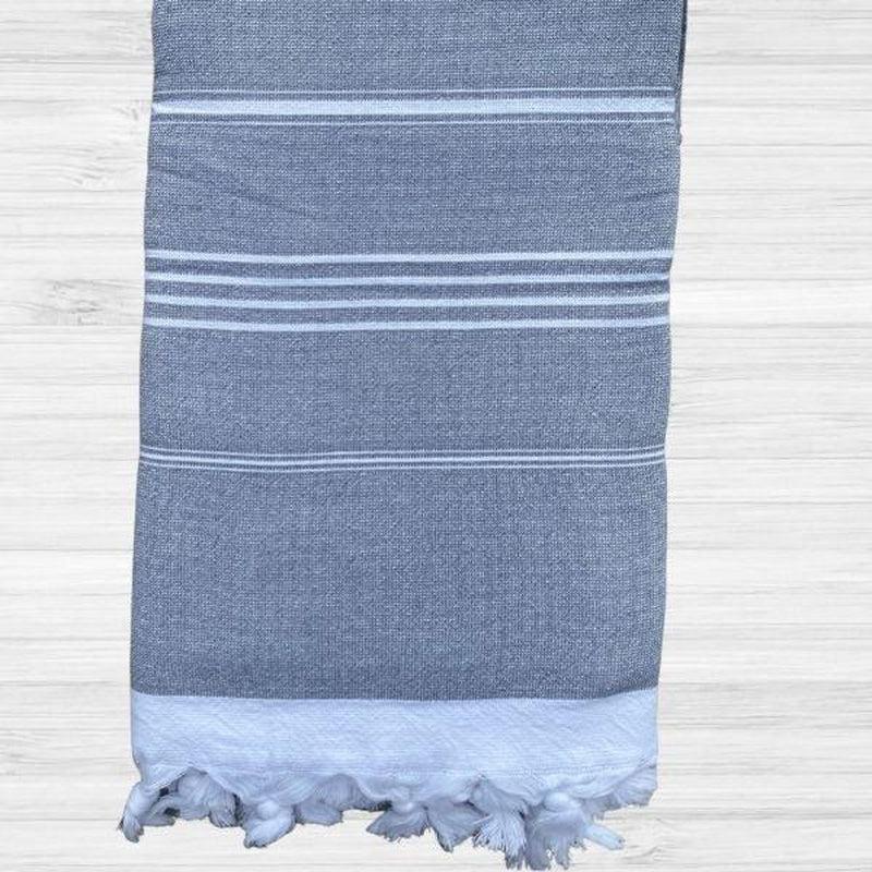 Back Beach Turkish Beach Towel-Towel-Back Beach Co-Charcoal+White-Ashlee Grace Activewear & Swimwear Online