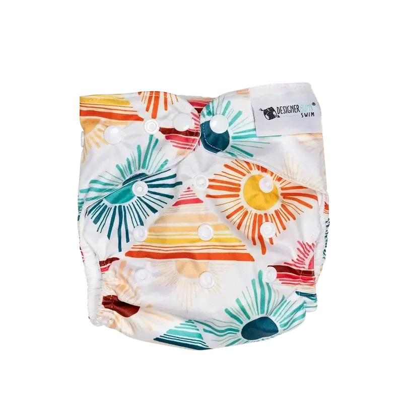 Designer Bums Summer Sunsets Swim Nappy-Swim Nappies-Designer Bums-ONE SIZE-Summer Sunsets-Ashlee Grace Activewear & Swimwear Online