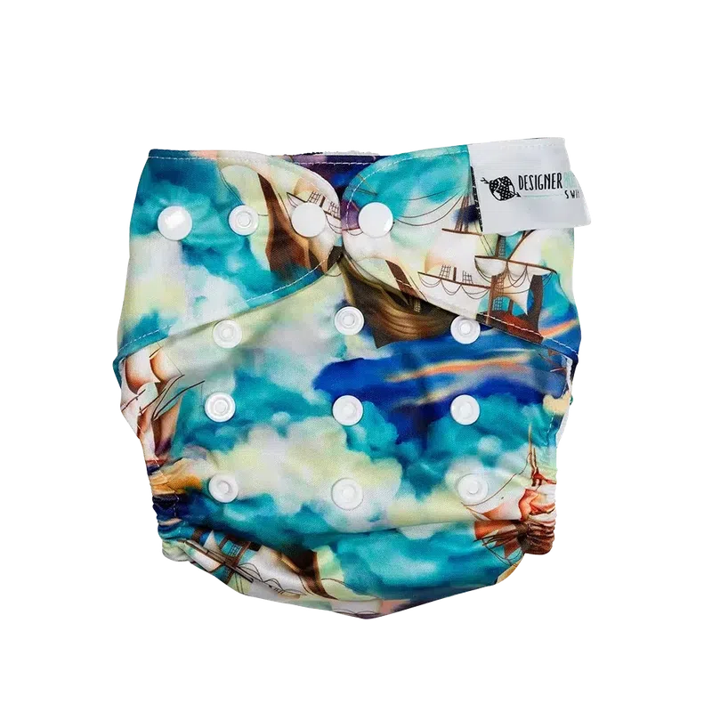 Designer Bums Voyagers Swim Nappy-Swim Nappies-Designer Bums-ONE SIZE-Voyagers-Ashlee Grace Activewear & Swimwear Online