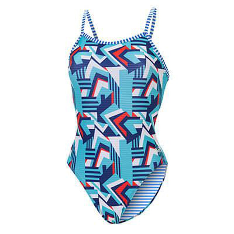 Dolfin Uglies Women's Double Strap Back One Piece Swimsuit | Deco Dance-Swimwear-Dolfin Swimwear-US26 | AU4-Ashlee Grace Activewear & Swimwear Online