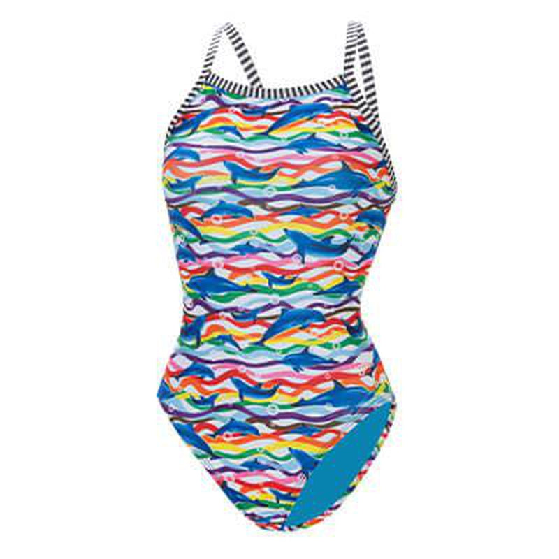 Dolfin Uglies Women's V2 Back One Piece Swimsuit | Pride Tide-Swimwear-Dolfin Swimwear-US26 | AU4-Ashlee Grace Activewear & Swimwear Online