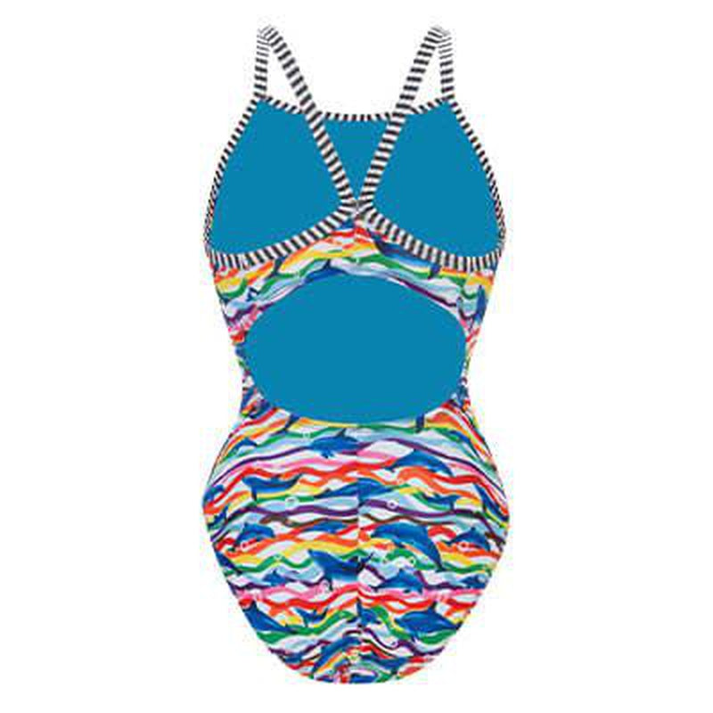 Dolfin Uglies Women's V2 Back One Piece Swimsuit | Pride Tide-Swimwear-Dolfin Swimwear-US26 | AU4-Ashlee Grace Activewear & Swimwear Online