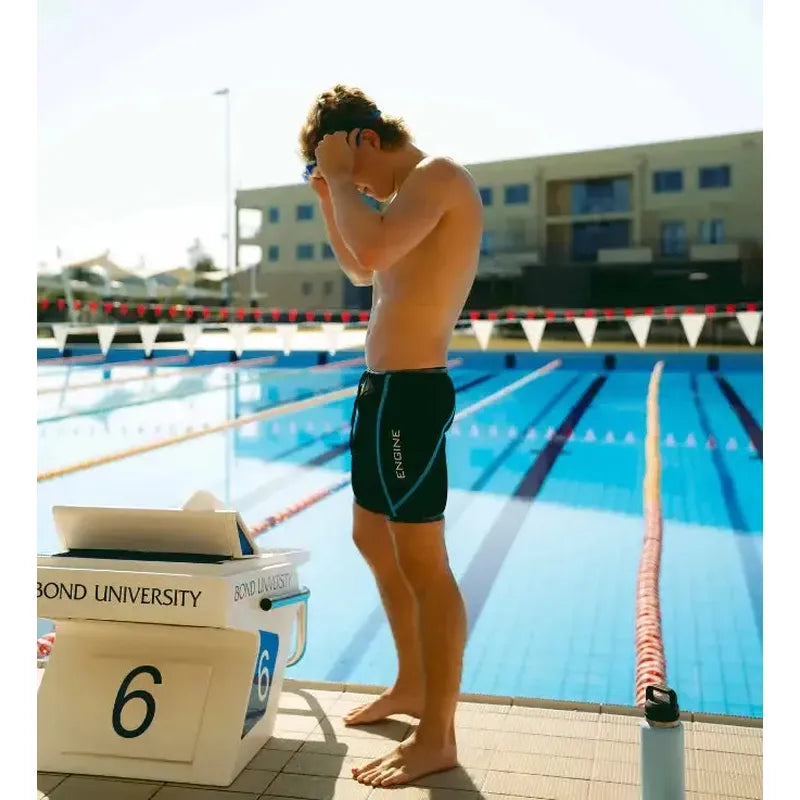 Engine Electric Jammer Male-Swimwear-Engine Swim-2XS-Black+Blue-Ashlee Grace Activewear & Swimwear Online