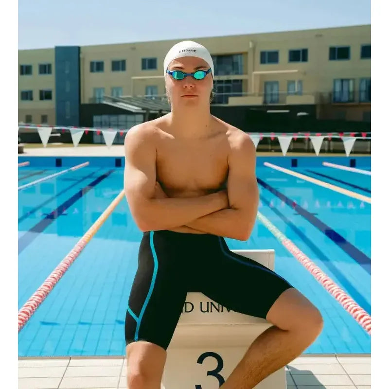 Engine Electric Jammer Male-Swimwear-Engine Swim-2XS-Black+Blue-Ashlee Grace Activewear & Swimwear Online