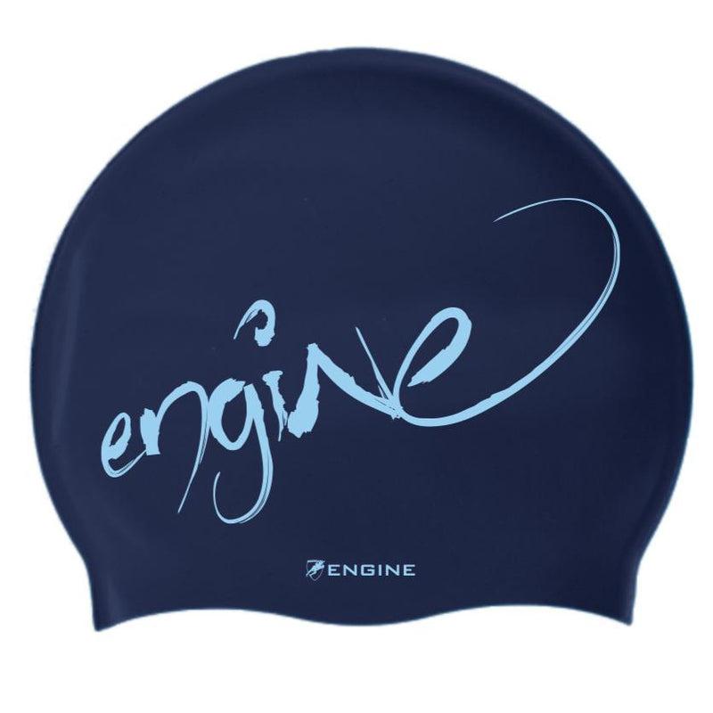 Engine Graffiti Silicone Swim Cap-Swim Caps-Engine Swim-ONE SIZE-Navy-Ashlee Grace Activewear & Swimwear Online