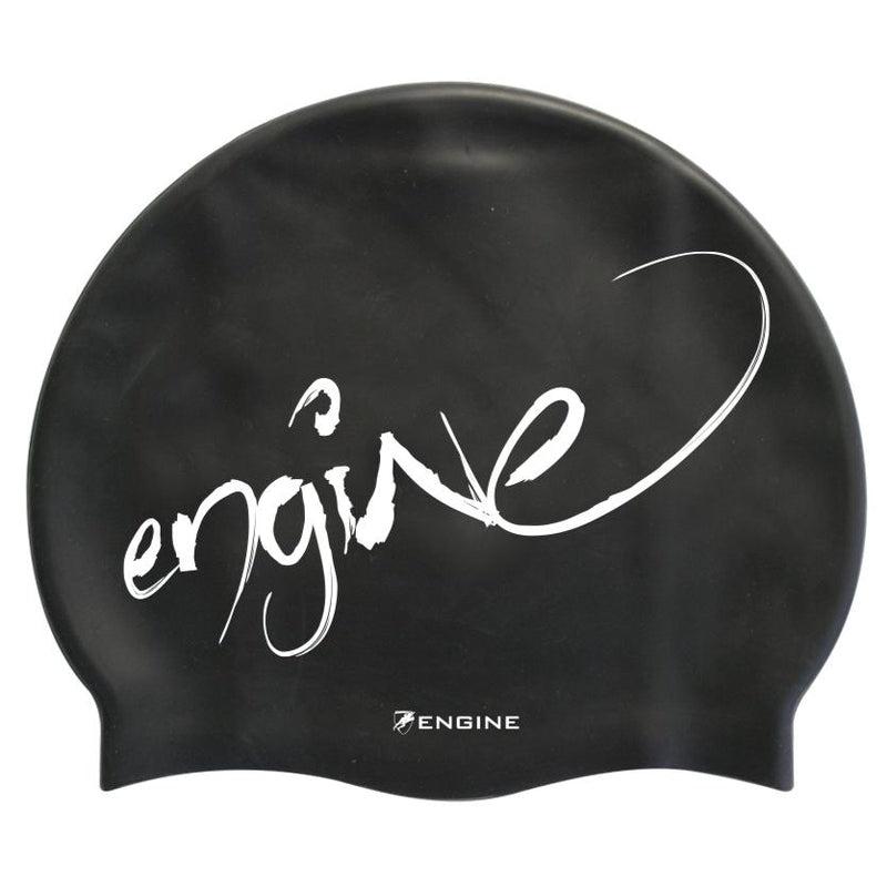 Engine Graffiti Silicone Swim Cap-Swim Caps-Engine Swim-ONE SIZE-Black-Ashlee Grace Activewear & Swimwear Online
